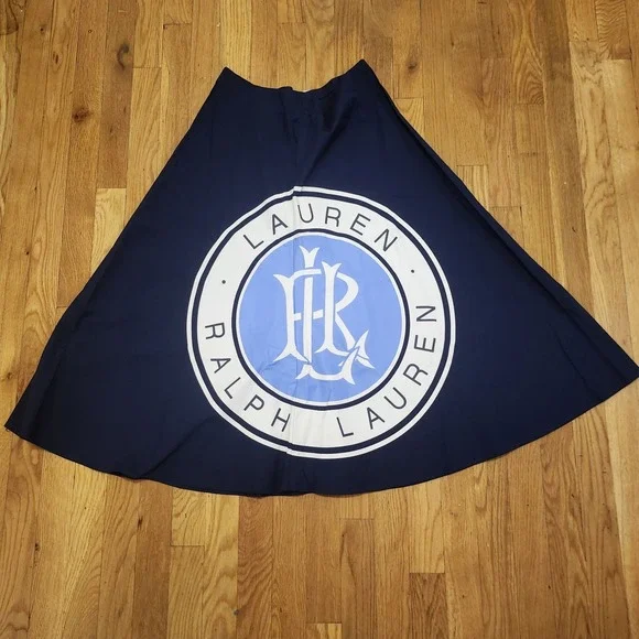 Ralph Lauren Navy A-Line Skirt - Picture 3 of 8